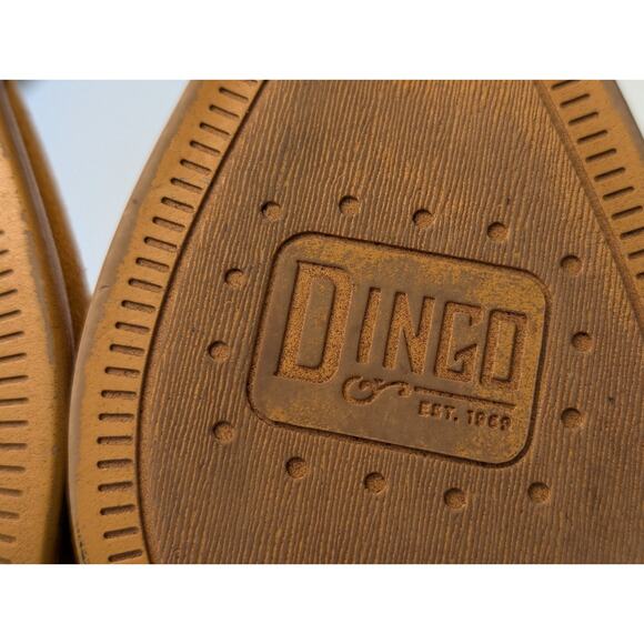 Dingo Suede Yellow Mustard Tan Mules Slides Sz 6.5 - Picture 11 of 11